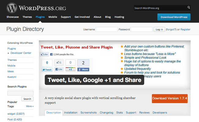 Tweet, Like, Google +1 and Share